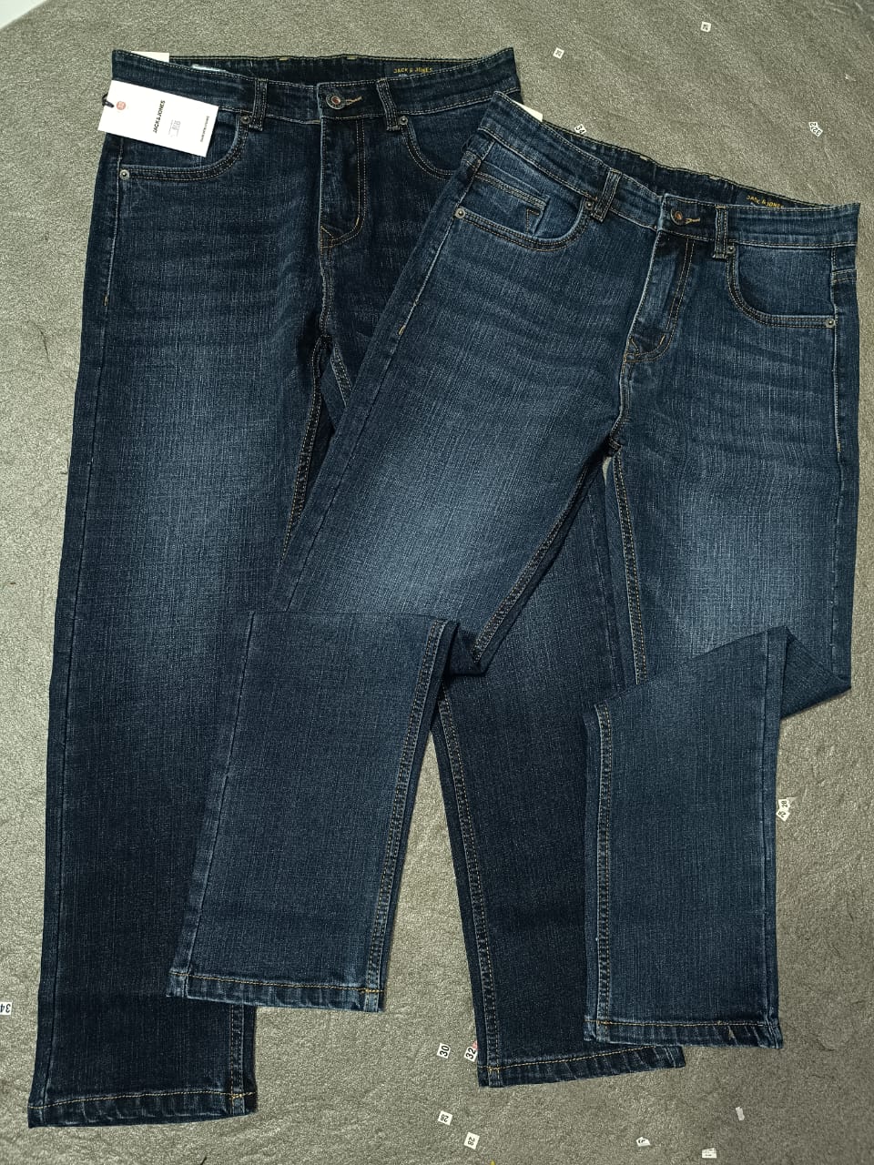 Dark Blue Relaxed Fit Denim Jeans